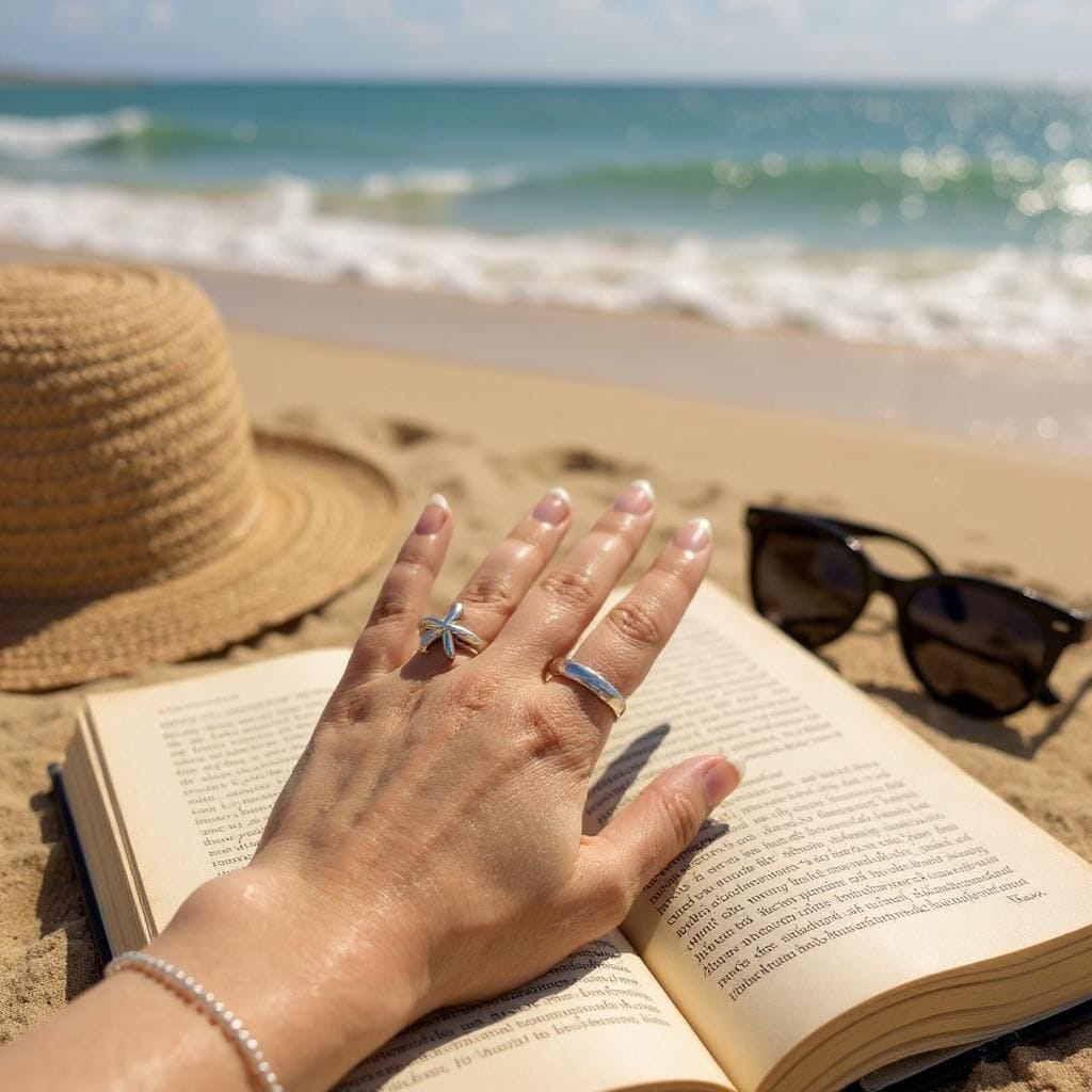anillo libro playa